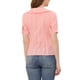thumbnail image 3 of INSPIRAR CHIC Blusa de Mujer con Cuello Peter Pan Top de Manga Corta de Puntos Suizos S Rosa, 3 of 5