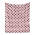 thumbnail image 1 of Floral Soft Flannel Fleece Blanket, Traditional Style Japanese Inspired Chrysanthemum Flowers Print in Monotone, Cozy Plush for Indoor and Outdoor Use, 70" x 90", Pale Maroon White, by Ambesonne, 1 of 5