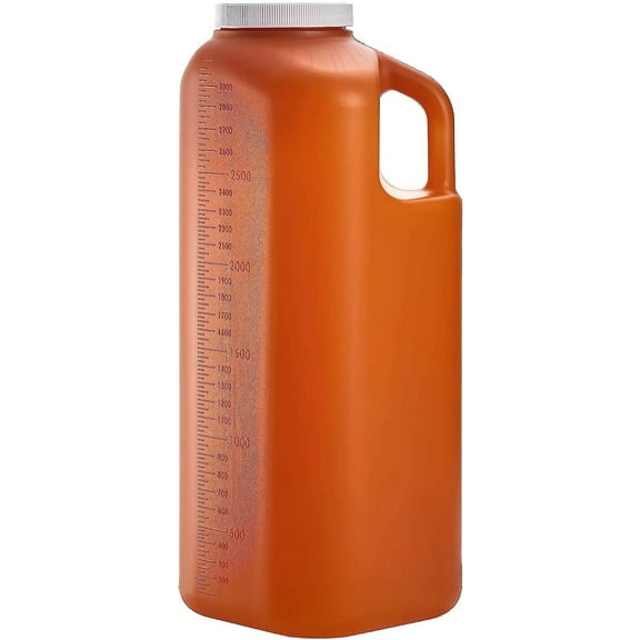 PrimeMed Urinal with Leakproof, Amber, 101 oz Capacity