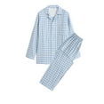 thumbnail image 1 of LSLJS Ensembles de Pyjama pour Hommes Décontractés Vêtements d'Intérieur Hauts à Manches Longues Pantalons Col Rabattu Pyjamas de Nuit Ensembles Cadeaux pour Hommes, 1 of 2