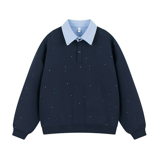 pstuiky mangas largas para hombre, Blusa/camiseta informal elegante a rayas de manga larga con cuello, botones y bolsillo para hombre Tops de hombre xxl