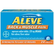 6 Pack Aleve Back & Muscle Pain 12 Hour Tablets, 24 ct each