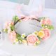 thumbnail image 1 of Bride Artificial Flower Wreath Skin-friendly Colorful Flower Wreath Party Prop for Banquet Wedding Dresses Skirts, 1 of 5