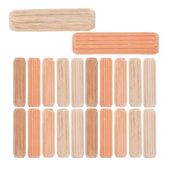 PAMINGONO 100pcs Dowel Rods Small Dowels Wood Dowel Sticks Hardwood Beige for DIY Projects