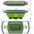 thumbnail image 3 of ZZERHUOO Large Kitchen Filter - Foldable silicone sink strainer with extendable handle - Suitable for use with pasta, fruits, berries and vegetables - Green, 3 of 9