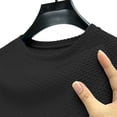 thumbnail image 4 of Breeze Mens Shirts Cooling Mesh Short Sleeve Top Athletic Fit Summer Shirt for Men Quick-Dry Stretch for Workouts and Everyday Comfort Black 3Xl, 4 of 5