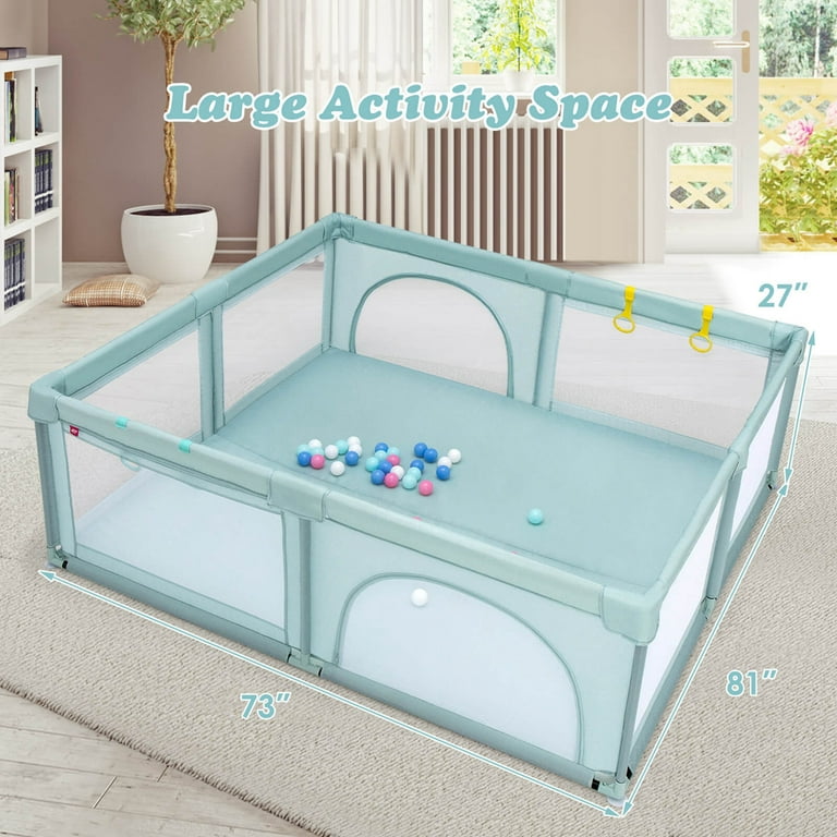 Costway XL Baby Play Yard: Extra Large Safety Playpen Activity