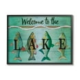 thumbnail image 2 of Stupell Industries Welcome To The Lake Fishing Rope Coastal Painting Gray Framed Art Print Wall Art, 2 of 5