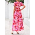 thumbnail image 2 of Vestido PRETTYGARDEN Verano 2025 Boho Floral Rojo M, 2 of 4