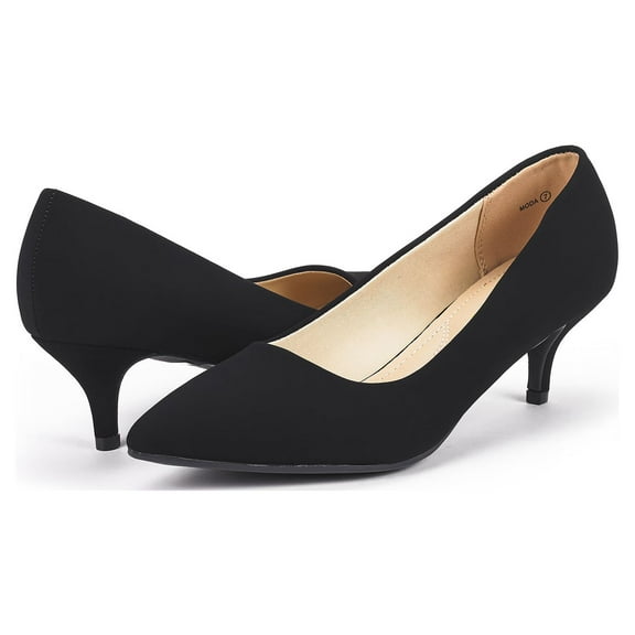 Women's Pumps Kitten Heel Pointed Toe Shoes for Women Comfortable Office Work Dress Shoes