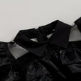 thumbnail image 4 of Little Girls Halloween Party Dress Ruffles Flying Sleeve Turn Down Collar Lace Mesh Tulle Dress, 4 of 7