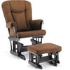 Shermag Stanton Transitional Glider Rocking Chair with Ottoman, Espresso