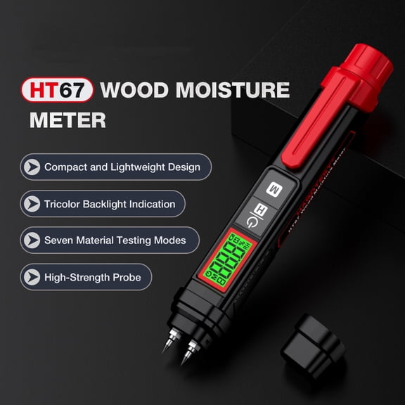 Moisture tester,Wood Moisture Meter Portable Pen-type Timber Tester 0~58% Portable Meter Professional 2 Tester Wood Pen-type Timber Meter Wood Tester 0~58% 2 Wood Tester Professional 2 Wood