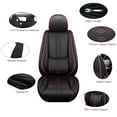 thumbnail image 3 of Leather Seat Covers for Nissan Most 98% Cars SUVs,Car Seat Covers Front Set,Waterproof Car Seat Protectors with Airbag,Comfort Interior Cover Seats for Cars(Black+Red,Pillows), 3 of 6