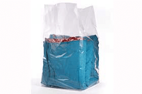 KC Store Fixtures 06456 Plastic Bag with Die Cut Handles High Density 0.65 mil Blue Pack of 500 16 x 4 x 24 
