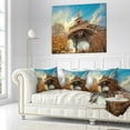 thumbnail image 3 of Designart Eiffel with Winter Vegetation - Skyline Photography Throw Pillow - 16x16, 3 of 5