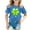 Blue, variant on Girls St Patricks Day Shirt Funny Clover Print Short Sleeve Tops Cute St Patricks Day Shirt for Kids 10-11 Years