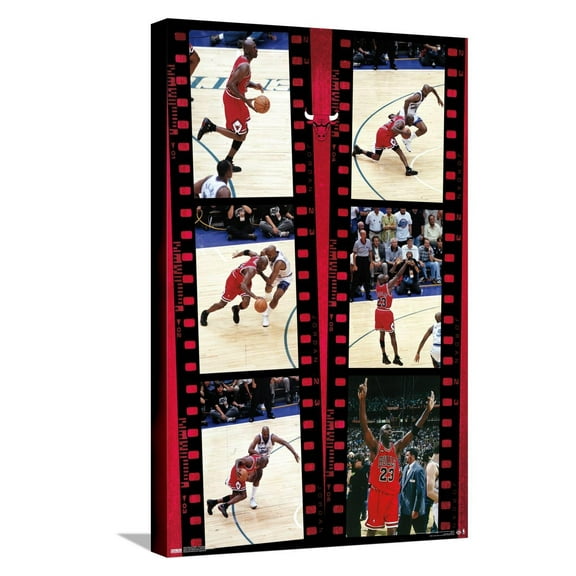 Michael Jordan - Final Sequence Canvas Wall Poster, 14.725" x 22.375"