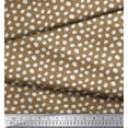 thumbnail image 3 of Soimoi Brown Cotton Duck Fabric White Dots Fabric Prints By Yard 42 Inch Wide, 3 of 3