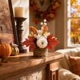 thumbnail image 4 of Hometravel Thanksgiving Mini Potted Maple Leaf Pumpkin, Artificial Fall Greenery Desktop Decor, Simulation Plant for Indoor Shelf Window Display, 4 of 6