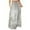 Gray, variant on WTOBBY Women's Floral Print Flowy Maxi Skirt Bohemian Style Casual Summer Beach Long Skirt Elastic Waist Lightweight Tiered Pleated Skirt with Side Pockets,Blue L