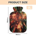 thumbnail image 3 of 2L Hot Water Bottle with Soft Velvet Cover PVC Hot Water Bag for Pain Relief Long-Lasting Warmth Red and Green Fireworks, 3 of 8