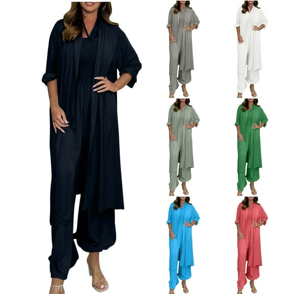 Autumn Fashion Plus Size Two Piece Sets for Women Solid Color Long Sleeved Top camisole Pants Set With Casual Two-piece Set Long Sleeved Round Neck Top/shirt Set Gifts for Womens