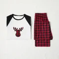 thumbnail image 6 of PatPat Christmas Pajamas Family Matching 2 Piece Pjs Sets Deer Long Sleeve Top & Plaid Pants with Socks Holiday Sleepwear Mommy and Me Outfits for Women, Black/White, L, 6 of 13
