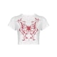 thumbnail image 5 of Sunloudy, camisetas de manga corta para mujer, estampado de mariposas, Tops cortos casuales de verano con cuello redondo para ropa de calle Sunloudy  moda, 5 of 9