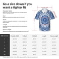 thumbnail image 5 of Sikiie Blue Watercolor Print Men's Hawaiian Shirt, Summer Beach Button Pocket Short Sleeve T-Shirt,XX-Large, 5 of 7