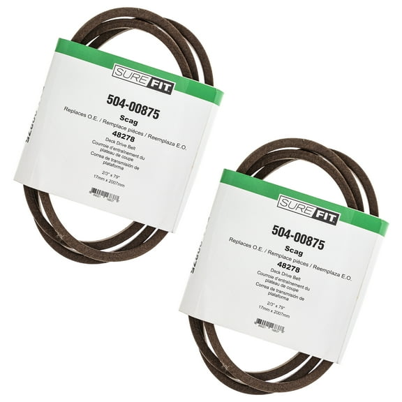 SureFit Cutter Deck Drive Belts Replacement for Scag 48278 32" Cut Walk-Behind SW SW32 Lawn Mowers 2 Pack