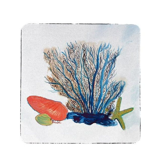 Betsy Drake CT1070 Corail & Coquillages Sous-Verre - Lot de 4