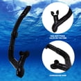 thumbnail image 4 of Tubo de respiración seco de silicona para buceo, natación y esnórquel WHALE para deportes acuáticos submarinos (negro), 4 of 9