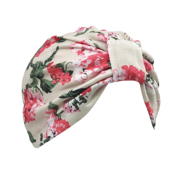 Clearance! Lisingtool Headbands for Women Cancer Head Hat Cap Ethnic Bohemian Floral Hair Cover Wrap Turban Headwear Turban Cap Beige Promotion Sale