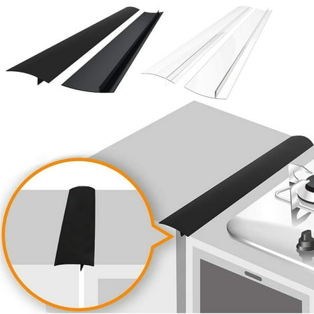 

Yutnsbel 2Pc Silicone Slit Strip Stove Slit Kitchen Oil Anti-Stain Silica Gel Seal Insert for Kitchen Storage(White)