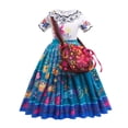 thumbnail image 3 of Vestido de princesa Mirabel de Disney para niñas, traje de Encanto para Cosplay, Carnaval, fiesta de cumpleaños, disfraz de Encanto para niños y bolsa, 3 of 5