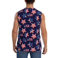 thumbnail image 4 of Fotbe American Stars Men's Camiseta sin Mangas Estampada para Hombres, Playera Casual para Gimnasio, Entrenamiento, Playa-Small, 4 of 7