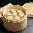 thumbnail image 2 of Ghojet Double layer Bamboo Steamer Basket Handmade Bamboo Dumpling Steamer 10 Inch Lightweight Food Steamer Baskets Eco-Friendly Bamboo Steamer for Steaming Dumplings Vegetables Fish Rice, 2 of 10