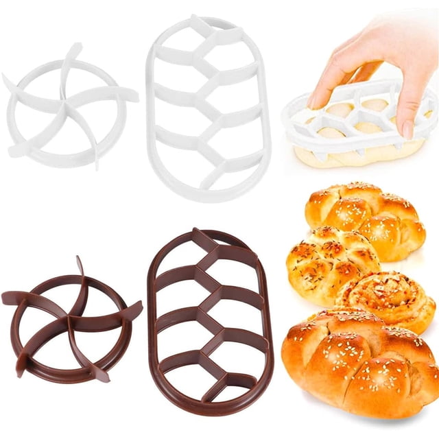 Molde para pan Baguette de 4 Uds., molde para pan francés, cortador de repostería de plástico, exprimidor de pan, herramientas para hornear Diy, molde para hornear tostadas, molde perforado para horn TUNC Sencillez