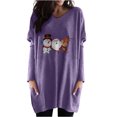 thumbnail image 1 of Mujeres moda cuello redondo Navidad manga larga Tops blusa pulóver sudadera Fridja  FKASFK2025, 1 of 4