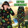 thumbnail image 2 of Pijama Minecraft para niños, de forro polar, con capucha, de 13 a 14 años, 2 of 6