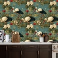 thumbnail image 2 of Peel and Stick Wallpaper Elegant Water birds Lilies Lotus Flowers Vintage Wall Mural 17.7in x 9.8ft Self Adhesive Removable Wall Paper Renter Friendly Wallpaper for Bedroom Kitchen Bathroom, 2 of 8