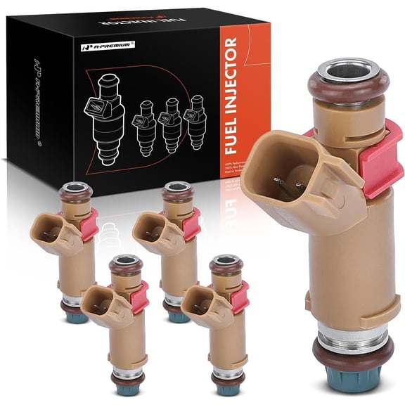 A-Premium Fuel Injectors Compatible with Volvo S40 2004-2010, V50 2005-2010, 2.4L 5-PC Set