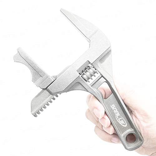 9-68mm Wide Jaw Large Openings Short Shank Wrench Repair Tool For Washbasin Tube Nut Disassembly Lightweight Aluminum Alloy Repair Tool SABLUE Adjustable Wrench Spanner Pipe Wrench 0.4-2.7inch