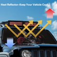 thumbnail image 5 of FUIALDOLG Windshield Sun Shade Compatible with Car SUV Off-road Vehicle 52.95"x16.14" Folding Front Window Sun Shade for Car Accessories (Dead Skull Rose), 5 of 7