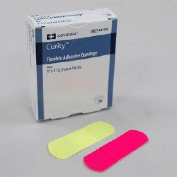 Curity Adhesive Strip - 1 X 3 Inch, Neon, Fabric, Sterile, 50 Count