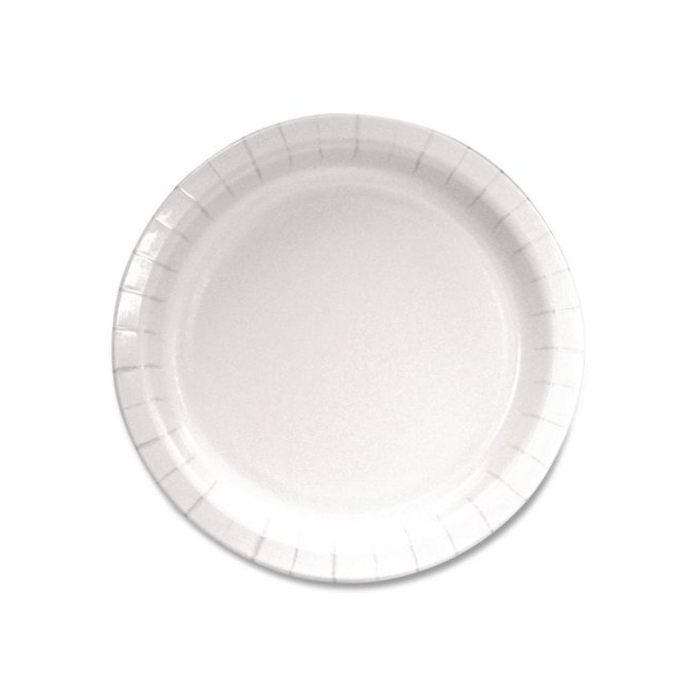 9 in. Diameter Paper Dinnerware Plate - White (1000/Carton)