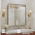 thumbnail image 2 of VIPLOOK Framed Wall Mounted Bathroom Vanity Mirror 36" * 32" - Brushed Bronze, 2 of 12
