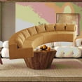 thumbnail image 2 of Modern Curved Corduroy Sectional Sofa for Living Room (220cm) with 8 Pillows, 2 of 7