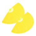 thumbnail image 1 of Tai Chi Kung Fu Fan Folding Handheld Yellow Fabric Fan 2Pcs for Performance, 1 of 4